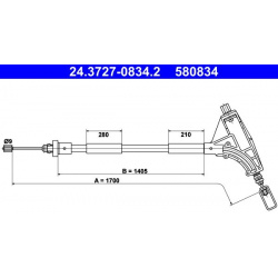 trosas, stovėjimo stabdys
                                ATE                                                24.3727-0834.2,