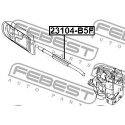 kabelis, durų atlaisvinimas
                                FEBEST                                23104-B5F, Nenurodytas gam
