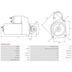 starteris Brand new Valeo
                                AS-PL                                S3036(VALEO), AS-PL, S3036VALE
