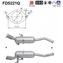 DPF, kietųjų dalelių filtras
                                                FD5221Q, AS, FD5221Q, auto detalė