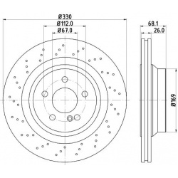 stabdžių diskas (1vnt)
MINTEX MDC2786, Nenur
