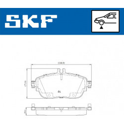 stabdžių trinkelių rinkinys, diskinis stabdys
                                SKF                                         