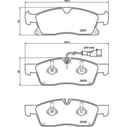 stabdžių trinkelių rinkinys, diskinis stabdys PRIME LINE
                                BREMBO                           