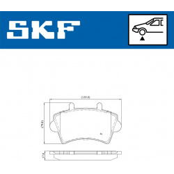 stabdžių trinkelių rinkinys, diskinis stabdys
                                SKF                                VKBP80084