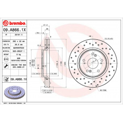 stabdžių diskas (1vnt) XTRA LINE - Xtra
                                BREMBO                                             