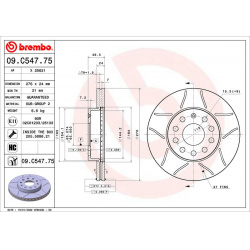 stabdžių diskas (1vnt) XTRA LINE - Max
                                BREMBO                                              