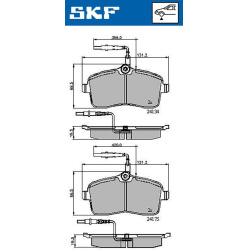 stabdžių trinkelių rinkinys, diskinis stabdys
                                SKF                                         