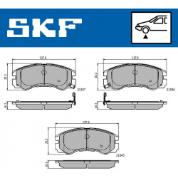stabdžių trinkelių rinkinys, diskinis stabdys
                                SKF                                VKBP80590