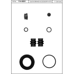 Stabdžių suporto remkomplektas GALINIS
                                QUICK BRAKE                                114-9091,