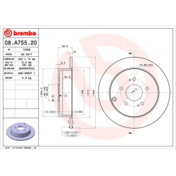 stabdžių diskas (1vnt) PRIME LINE
                                BREMBO                                                08.