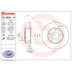 stabdžių diskas (1vnt) PRIME LINE
                                BREMBO                                                08.