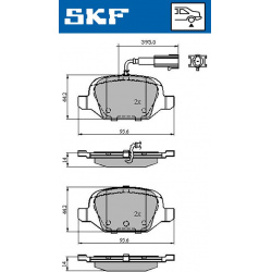stabdžių trinkelių rinkinys, diskinis stabdys
                                SKF                                         