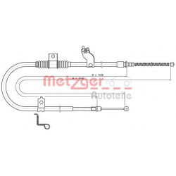 trosas, stovėjimo stabdys
METZGER 17.2290, Ne