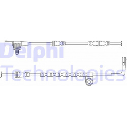 įspėjimo kontaktas, stabdžių trinkelių susidėvėjimas
                                DELPHI                           