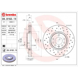 stabdžių diskas (1vnt) XTRA LINE - Xtra
                                BREMBO                                             