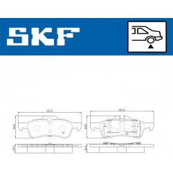 stabdžių trinkelių rinkinys, diskinis stabdys
                                SKF                                VKBP90184
