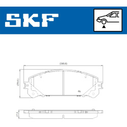 stabdžių trinkelių rinkinys, diskinis stabdys
                                SKF                                VKBP80473