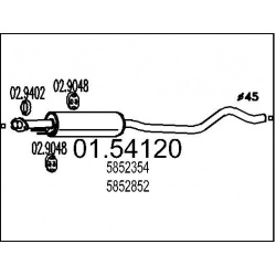 vidurinis duslintuvas
                                MTS                                01.54120, Nenurodytas gamintojas, 01