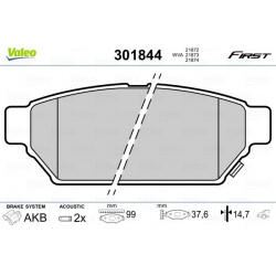 stabdžių trinkelių rinkinys, diskinis stabdys ESSENTIAL
                                VALEO                             