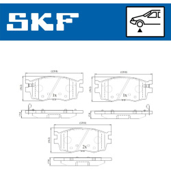 stabdžių trinkelių rinkinys, diskinis stabdys
                                SKF                                         