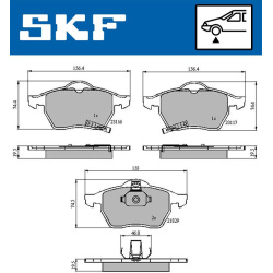 stabdžių trinkelių rinkinys, diskinis stabdys
                                SKF                                         