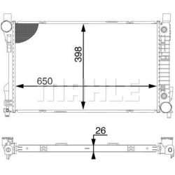 Aušinimo radiatorius
                                MAHLE                                                CR 1603 000S, MAHL