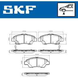 stabdžių trinkelių rinkinys, diskinis stabdys
                                SKF                                         