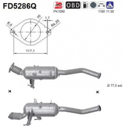 DPF, kietųjų dalelių filtras
                                                FD5286Q, AS, FD5286Q, auto detalė