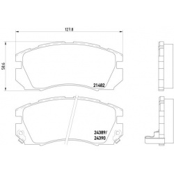 stabdžių trinkelių rinkinys, diskinis stabdys PRIME LINE
                                BREMBO                           
