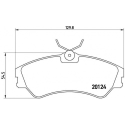 stabdžių trinkelių rinkinys, diskinis stabdys PRIME LINE
                                BREMBO                           