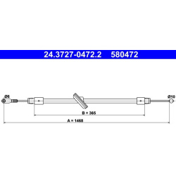 trosas, stovėjimo stabdys
                                ATE                                                24.3727-0472.2,