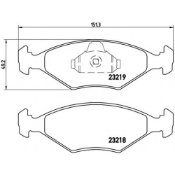 stabdžių trinkelių rinkinys, diskinis stabdys PRIME LINE
                                BREMBO                           