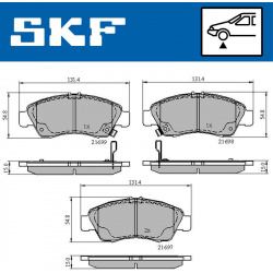 stabdžių trinkelių rinkinys, diskinis stabdys
                                SKF                                         