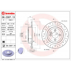 Stabdžių diskas XTRA LINE - Xtra
                                BREMBO                                                08.C