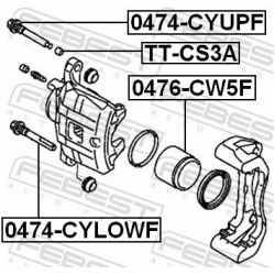 kreipiantysis varžtas, stabdžių apkaba
                                FEBEST                                0474-CYUPF, N