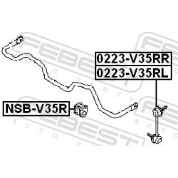 stabilizatoriaus traukė
                                FEBEST                                0223-V35RL, Nenurodytas gamint