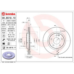 stabdžių diskas (1vnt) PRIME LINE - UV Coated
                                BREMBO                                       