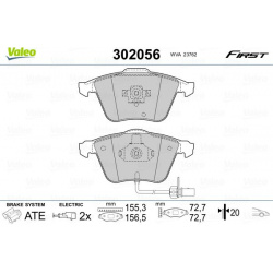 stabdžių trinkelių rinkinys, diskinis stabdys ESSENTIAL
VALEO