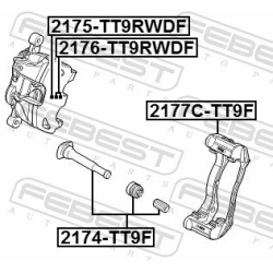remonto komplektas, stabdžių apkaba
                                FEBEST                                2175-TT9RWDF, Nen