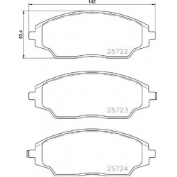 stabdžių trinkelių rinkinys, diskinis stabdys PRIME LINE
                                BREMBO                           