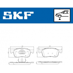 stabdžių trinkelių rinkinys, diskinis stabdys
                                SKF                                         