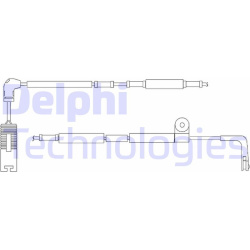 įspėjimo kontaktas, stabdžių trinkelių susidėvėjimas
                                DELPHI                           