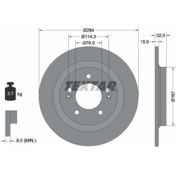 stabdžių diskas (1vnt) PRO
                                TEXTAR                                                92333303, 