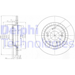 stabdžių diskas (1vnt)
                                DELPHI                                                BG3795, Nenuro