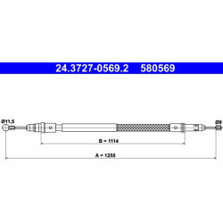 trosas, stovėjimo stabdys
                                ATE                                                24.3727-0569.2,