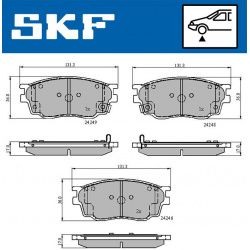 stabdžių trinkelių rinkinys, diskinis stabdys
                                SKF                                         