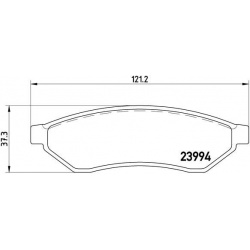 stabdžių trinkelių rinkinys, diskinis stabdys PRIME LINE
                                BREMBO                           