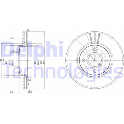 stabdžių diskas (1vnt)
                                DELPHI                                                BG3056, Nenuro