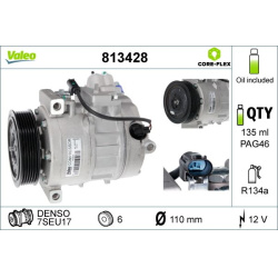 kompresorius, oro kondicionierius VALEO CORE-FLEX
                                                813428, VALEO, 813428, auto