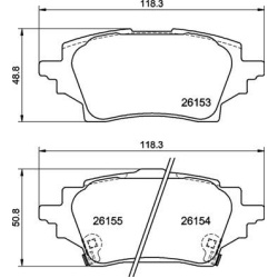 stabdžių trinkelių rinkinys, diskinis stabdys PRIME LINE
                                BREMBO                           